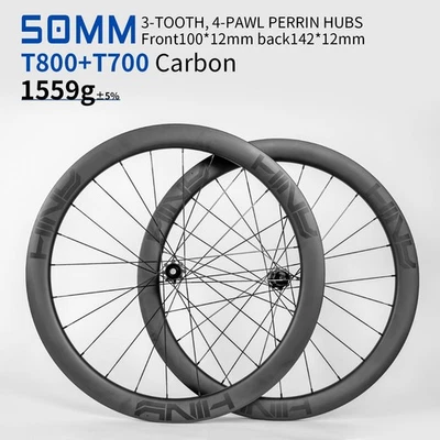 700C Carbon Fahrrad Laufradsatz 50mm Felgenhöhe | Kore Naben  24 Loch | Rennrad - Bild 1 von 4