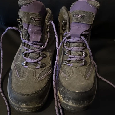 Hi-Tec Womens Hiking Boots 8.5M Purple Trail Walking Outdoor Shoes Comfortable - Image 1 of 4