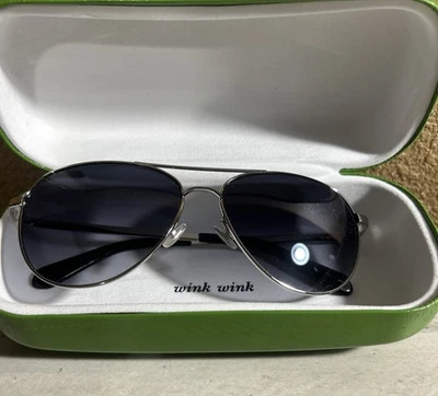 Gafas de sol Kate Spade ovaladas para mujer ribete plateado con estuche Foto 1 de 4