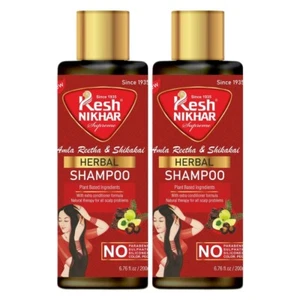 Kesh Nikhar Herbal Shampoo - 200 ml (Pack of 2) Free Shipping - Picture 1 of 6