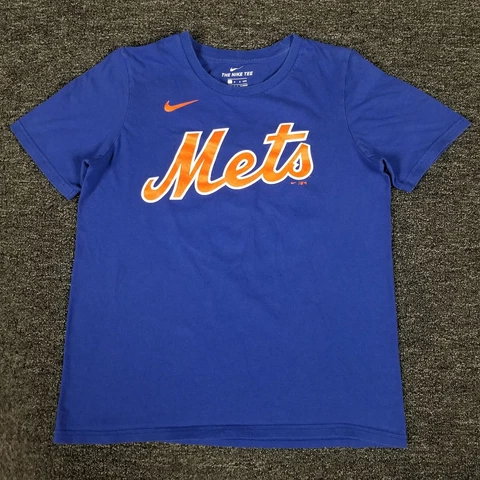 New York Mets Shirt Boys Large Blue Nike Pete Alonso #20 Crew Neck MLB Team Tee Cover