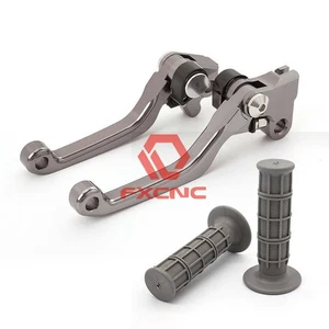 FXCNC Gray Brake Clutch Pivot Lever+Grip For 200XC 450XC 525XC 125EC 200EC - Picture 1 of 12
