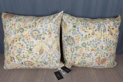 Par de almohadas florales de plumas de pato Rayón P Kaufmann Home, nuevas 22" Foto 1 de 4