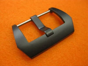 New 24mm SWISS 316L Stainless SCREW-IN Pre-V Buckle for PANERAI Black PVD x1 - Picture 1 of 2