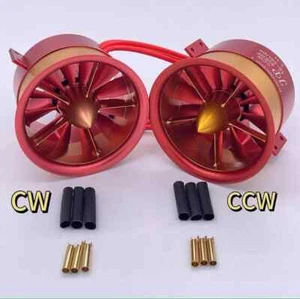 JP Hobby Full Metal CW + CCW Twin 80mm 12 Blade EDF Fan Unit 4S 6S For RC Jets - Picture 1 of 7
