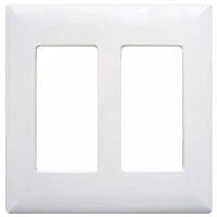 Pass & Seymour Mobile Home/RV White Double Snap On Plate