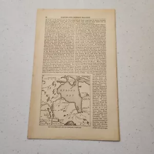 Mapa de la Bahía de Hudson y el Territorio Hacia el Oeste c. 1878 Grabado (267) - Imagen 1 de 2