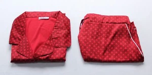 The Delta Box Women's 2 Piece Satin Drawstring Pajama Short Set WR4 Red Medium - Picture 1 of 8
