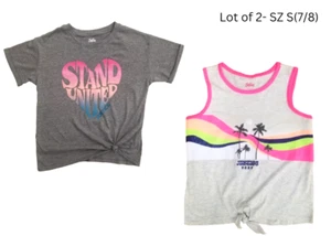 Justice Girls Collection 2 Piece Graphic Print Tee & Tank Set SZ Small (7/8) NEW - Picture 1 of 7