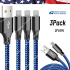 3pack 10ft 6ft Usb Fast Charger Cable Heavy Duty Cord For Iphone 11 8 7 6 Plus 5