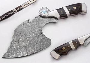 10.00" Custom hand made Beautiful Damascus skinning Axe Knife (AA-0304-2) - Picture 1 of 6