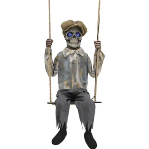 Halloween Express Animated Swinging Skeletal Boy Halloween Decoration - Size 62 - Picture 1 of 4