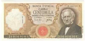 🍺 BIGLIETTO PUBBLICITARIO MEMORANDUM FAC-SIMILE 100000 LIRE MANZONI 1967-1974 - Foto 1 di 5