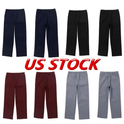 Kid Boy Casual Uniform Pants Formal Gentleman Dressy Pants Wedding  Trousers - Image 1 of 4
