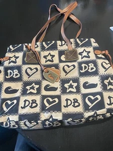 VTG Dooney and Bourke Bag-Monogram, Ducks and Stars- Very Good Condition - Picture 1 of 10