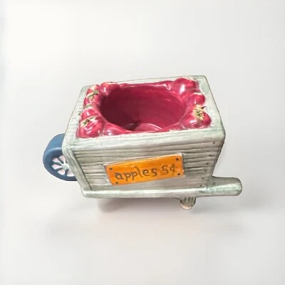 Yankee Candle Tealight Votive Holder Fresh Red Apples Cart 5 cents Retired - Image 1 of 4