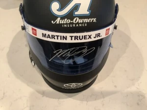 MARTIN TRUEX JR. SIGNED 2019 AUTO OWNERS INSURANCE 500TH START HELMET & CARD - Picture 1 of 13