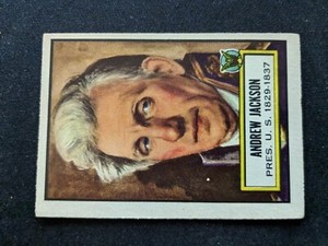 1952 Topps Look 'N See Card # 8 Andrew Jackson - President 1829-1837 (EX)