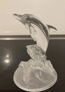  Flipper Glas Cristal  D‘Arques 17x13x8cm Delphin ,Glas, Vitrinestück - Bild 1 von 5