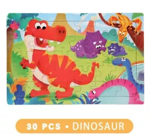Cute Dinosaur 30 pieces Puzzle toy jigsaw for Kids Ages 3-8 Educational learning - Picture 1 of 20