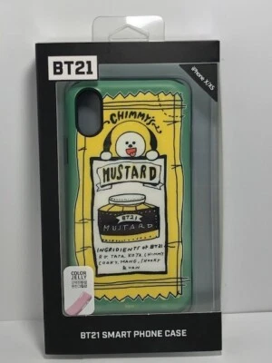 Funda Oficial BTS BT21 Chimmy Mostaza iPhone X/XS Jimin Line Friends Hecha en Corea Foto 1 de 4