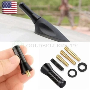 For Universal 1.4" inches Car Antenna aerial Carbon Fiber Radio FM Antena Black - Picture 1 of 7