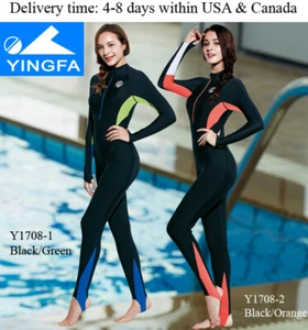 Y1708 Full body swimsuit women sun protection swimsuit fullcover bathing suit - Picture 1 of 10