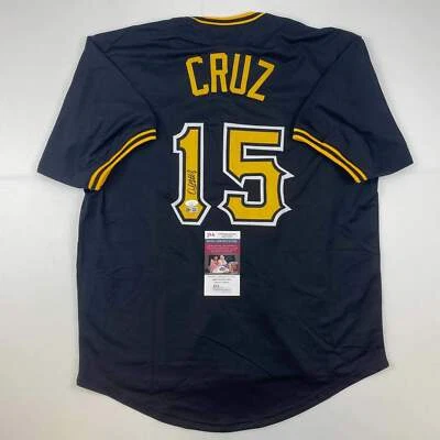 Autographed/Signed Oneil Cruz Pittsburgh Black Baseball Jersey JSA COA - Image 1 of 4