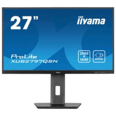 IIYAMA 27" ProLite QHD 100Hz 1ms USB-C PD65W IPS 16:9 Monitor XUB2797QSN-B2 - Image 1 of 2