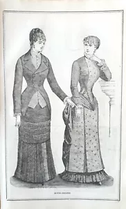 1882 Antique Print = OCTEENTH CENTURY FASHION = FASHION Clothing = Old Print (37) - Picture 1 of 1