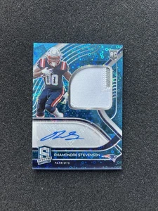 2021 Panini Spectra Rhamondre Stevenson Rookie Patch Auto Neon Blue /60 #233 - Picture 1 of 2