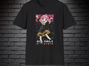 Camiseta negra Anime Spy X Family Funny Anya - Imagen 1 de 4