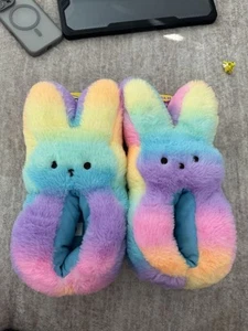 Kids' Peeps Tie-Dye Plush Full Body Bunny Slippers (M 13-1) Boys & Girls - Picture 1 of 3