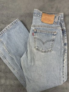 Vintage 90s Levi 505 Lower Rise Straight Leg Light Wash Womens 6 Made In USA813 - Picture 1 of 9