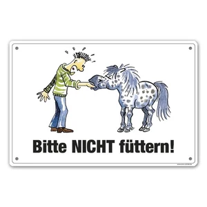 Schild "Bitte nicht Füttern!" (Pferd / Füttern verboten) 30 x 20 cm wetterfest - Bild 1 von 1