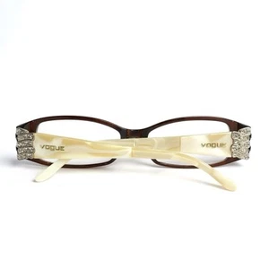 Vogue Eyeglasses VO 2595-B 1665, 52-15-130, Brown And White With Rhinestone - Picture 1 of 8