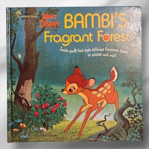 Bambi Scratch and Sniff Book Disney Fragrant Forest 8 Scents Very Good - Picture 1 of 2