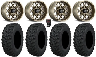 ITP Hurricane 14" Wheels Bronze 29" Trekker Tires Kawasaki Mule Pro FXT  KRX - Imagem 1 de 4