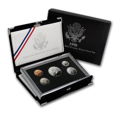 1998 S U.S. Mint Premier Silver Proof Set OGP / COA ~~ PRISTINE ~~ - Image 1 of 2