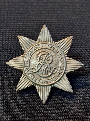 INSIGNIA GORRA MIDDLESEX YEOMANRY ERVII METAL BLANCO EN ASAS CORONA REY ORIGINAL Foto 1 de 2