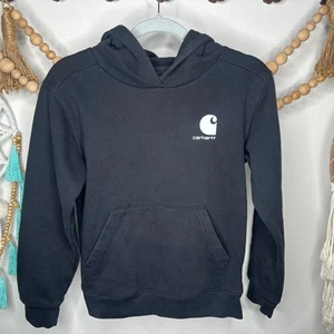 Carhartt Black Pullover Hoodie Boys M 10/12 - Picture 1 of 3