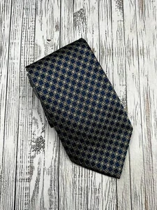 BARNEYS NEW YORK Herren 100 % Seide Krawatte ITALIEN Designer Geometrisch Blau. - Bild 1 von 3