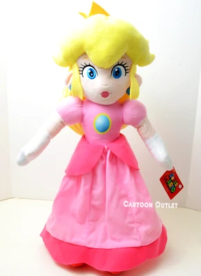 Nintendo Princess Peach Large 16" Plush Stuffed Doll Toy Super Mario Plush New - Image 1 of 4