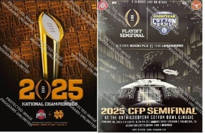 2025 NATIONAL CHAMPIONSHIP & COTTON BOWL GAME PROGRAM SET 2) OHIO STATE BUCKEYES - Image 1 of 3