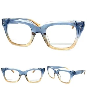 Classic Elegant Vintage Retro Style READING EYE GLASSES Readers Thick Blue Frame - Picture 1 of 6