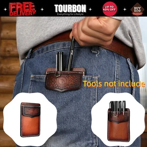TOURBON Camisa de Cuero Protector de Bolsillo Pluma Herramientas Bolsa para Trabajadores Médicos Enfermeras - Imagen 1 de 24