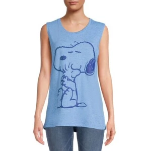 Peanuts Juniors GRÖSSE XS -1 Flecken Tank Top FARBE BLAU Ausschnitt: Schaufelausschnitt Neu mit Etikett - Bild 1 von 12
