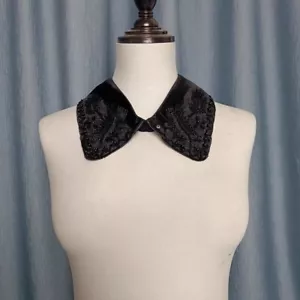 1x Beaded Faux Pearl False Collar Floral Feather Embroidered Fake Neck DIY Decor - Picture 1 of 6