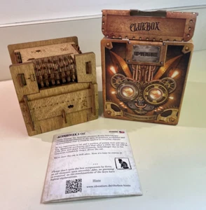 Cluebox Escape Room in a Box, Save Schrödinger's Cat! Wooden Puzzle, iDventure - Picture 1 of 15