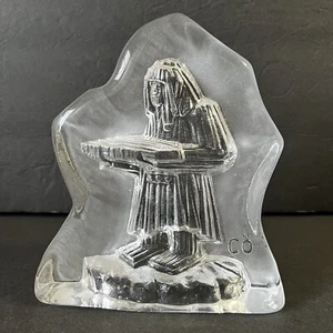 Kosta Boda Jema Glasbruk Glass Figurine Paperweight Sweden Vintage "Giant Vist" - Picture 1 of 12